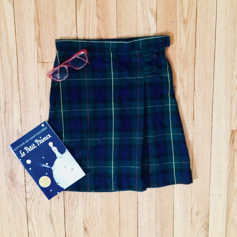 Lands’ End Girls Plaid Uniform Skirt
